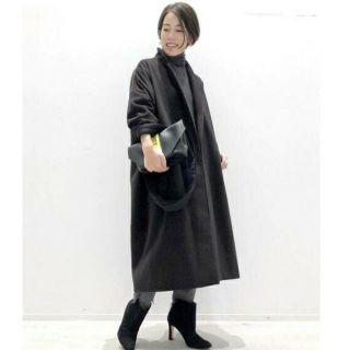 アパルトモンドゥーズィエムクラス(L'Appartement DEUXIEME CLASSE)のリジエール Volume Coat ブラウン(ロングコート)