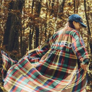 ミルクフェド(MILKFED.)のMILKFED.  PLAID SHIRT DRESS(ロングワンピース/マキシワンピース)