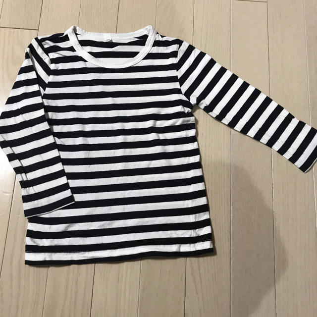 MUJI (無印良品)(ムジルシリョウヒン)のボーダーロンT キッズ/ベビー/マタニティのキッズ服女の子用(90cm~)(Tシャツ/カットソー)の商品写真