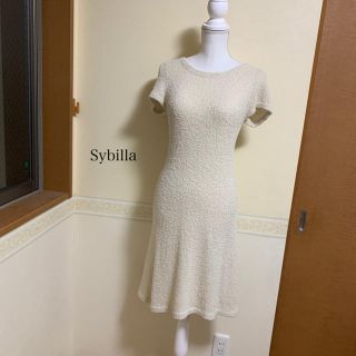 シビラ(Sybilla)のSybilla コットン　ワンピース　Mサイズ(ひざ丈ワンピース)