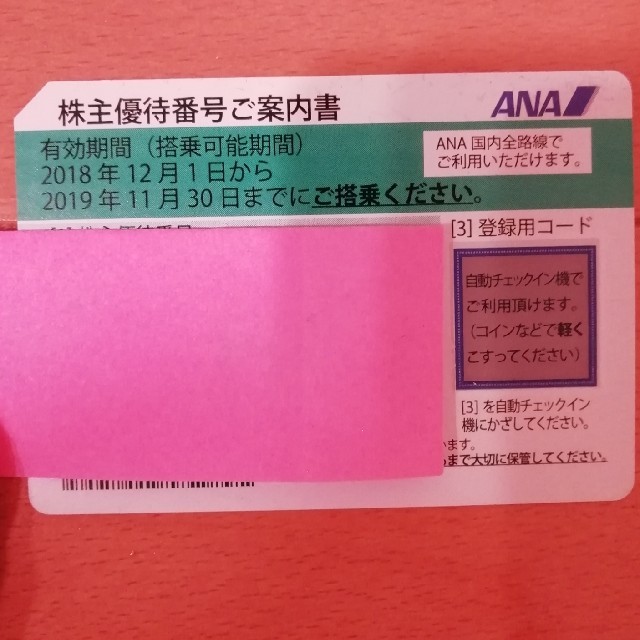 るーまる様専用　ANA株主優待券 チケットの優待券/割引券(その他)の商品写真