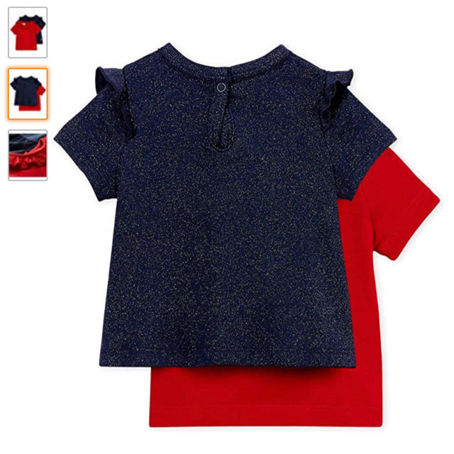 PETIT BATEAU(プチバトー)の【PETIT BATEAU】プチバトー 半袖カットソー ２枚組 キッズ/ベビー/マタニティのキッズ服女の子用(90cm~)(Tシャツ/カットソー)の商品写真