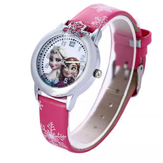 ディスニー 女の子キッズ 腕時計 アナと雪の女王（ホットピンク）(腕時計)