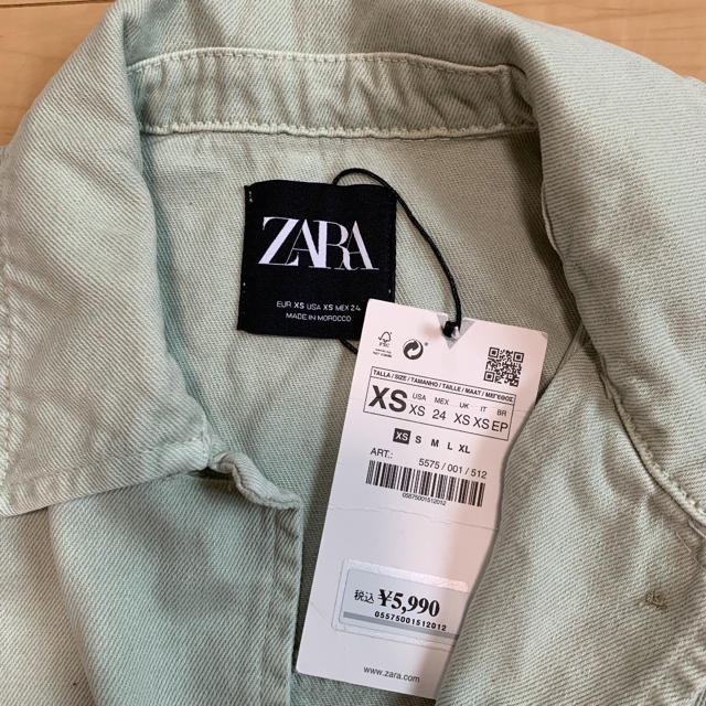 ZARA(ザラ)のZARA ポケット付きシャツジャケット xs  レディースのジャケット/アウター(Gジャン/デニムジャケット)の商品写真