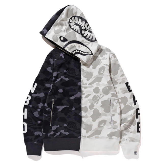 A BATHING APE(アベイシングエイプ)のBAPE NBHD SHARK FULLZIP HOODIE  メンズのトップス(パーカー)の商品写真