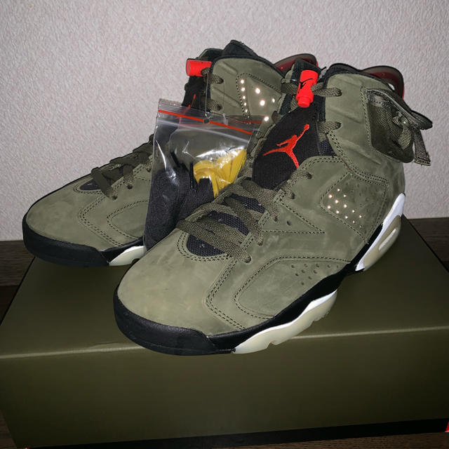 MEDIUMOLIVEサイズNIKE AIR JORDAN 6 RETRO SP TRAVIS SCOTT