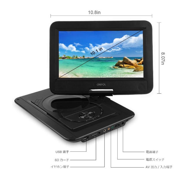 新品未使用 ポータブルDVDプレーヤー PORTABLE DVD PLAYER