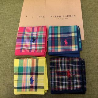 ラルフローレン(Ralph Lauren)の新品 ラルフローレン ハンカチ 4枚(ハンカチ)