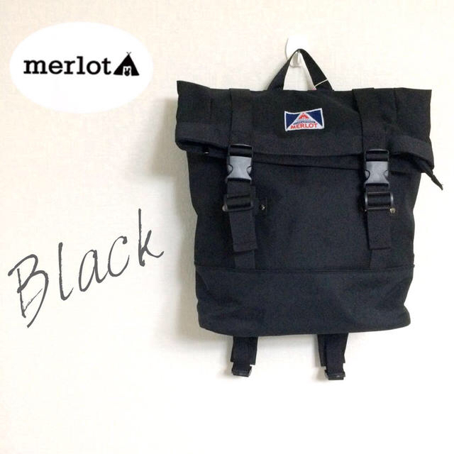 merlot(メルロー)のメルロー 口折れダブルベルトリュック レディースのバッグ(リュック/バックパック)の商品写真