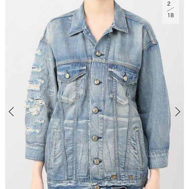 L'Appartement DEUXIEME CLASSE(アパルトモンドゥーズィエムクラス)のアパルトモン　r13 oversize denim jacket レディースのジャケット/アウター(Gジャン/デニムジャケット)の商品写真