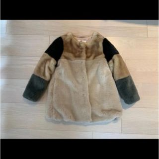 ザラキッズ(ZARA KIDS)のZARA girl マルチカラーファーコート　110cm(コート)