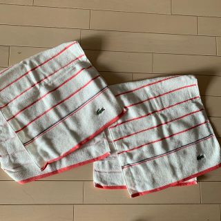 ラコステ(LACOSTE)の新品　ラコステ  フェイスタオル　二枚(タオル/バス用品)