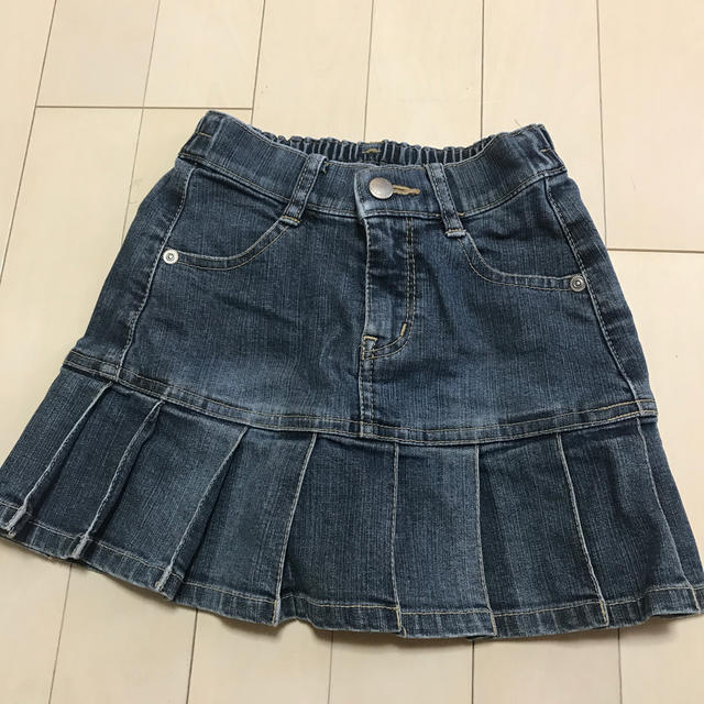 110㎝ デニムスカート キッズ/ベビー/マタニティのキッズ服女の子用(90cm~)(スカート)の商品写真