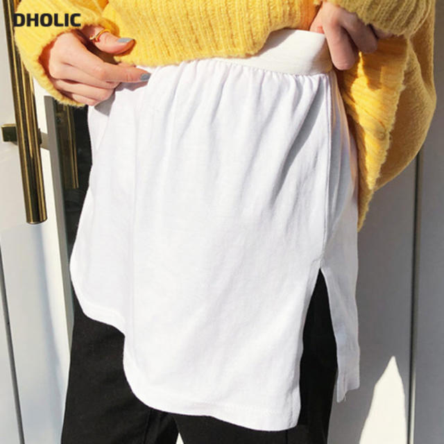 dholic(ディーホリック)のdholic スリットレイヤードTシャツ レディースのトップス(Tシャツ(半袖/袖なし))の商品写真