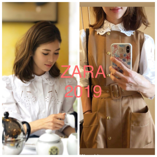 ZARA(ザラ)の新品！ZARA 刺繍入りシャツ レディースのトップス(シャツ/ブラウス(長袖/七分))の商品写真