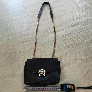 ザラ(ZARA)のZARA バッグ　チェーンバッグ　ゴールド　黒(ショルダーバッグ)