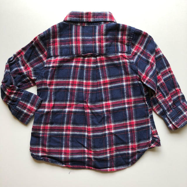 MUJI (無印良品)(ムジルシリョウヒン)の無印良品 キッズ チェックシャツ 90 キッズ/ベビー/マタニティのキッズ服男の子用(90cm~)(ブラウス)の商品写真