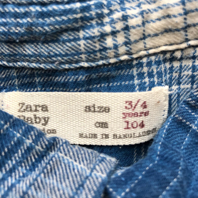 ZARA KIDS(ザラキッズ)のZARA baby チェックシャツ 100 キッズ/ベビー/マタニティのキッズ服男の子用(90cm~)(ブラウス)の商品写真