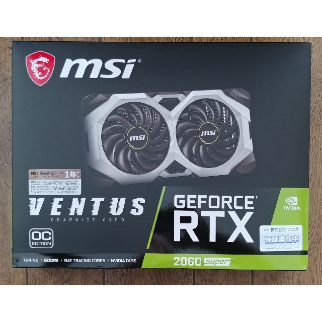 スマホ/家電/カメラMSI GEFORCE RTX 2060SUPER VENTUS OC