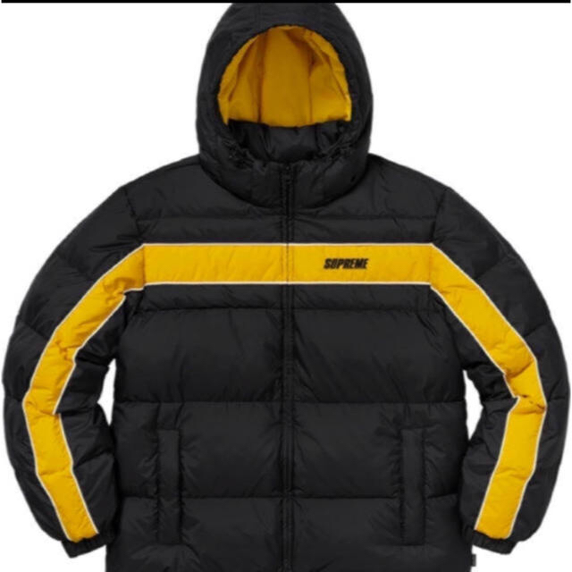 supreme stripe  panel down jacket