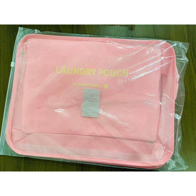トラベルポーチ 6点セット ピンク メッシュ 旅行 レディースのファッション小物(ポーチ)の商品写真