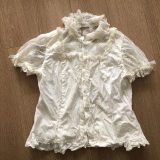 アンジェリックプリティー(Angelic Pretty)の半袖レース ブラウス 白(シャツ/ブラウス(半袖/袖なし))