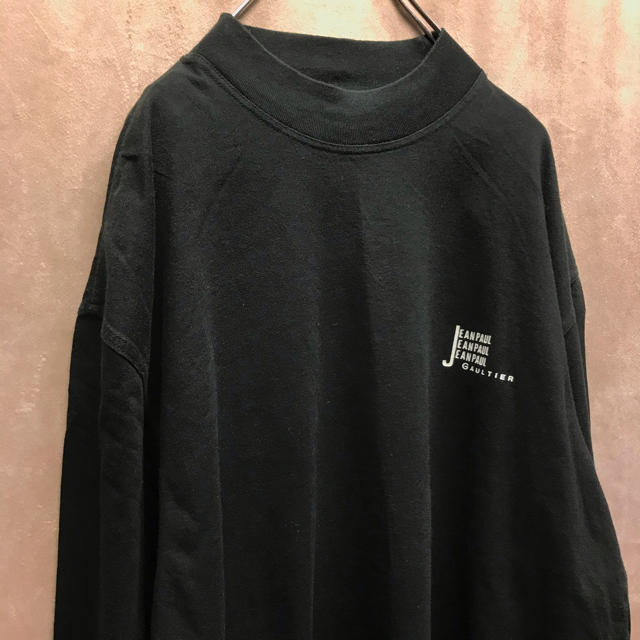 ジャンポールゴルチエ モックネック ロンT vintage  黒　90s