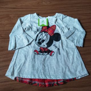 ディズニー(Disney)のベビーミニー　七分丈Tシャツ　90cm(Tシャツ/カットソー)