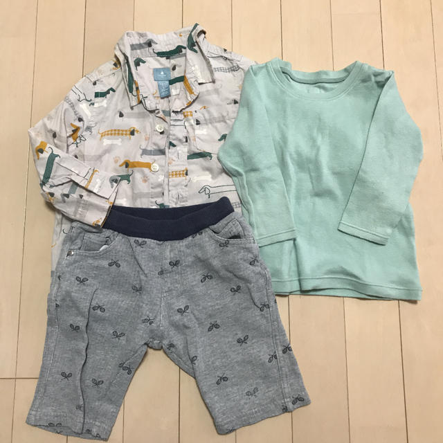 HusHush(ハッシュアッシュ)のシャツ&ズボン 90㎝  キッズ/ベビー/マタニティのキッズ服男の子用(90cm~)(Tシャツ/カットソー)の商品写真