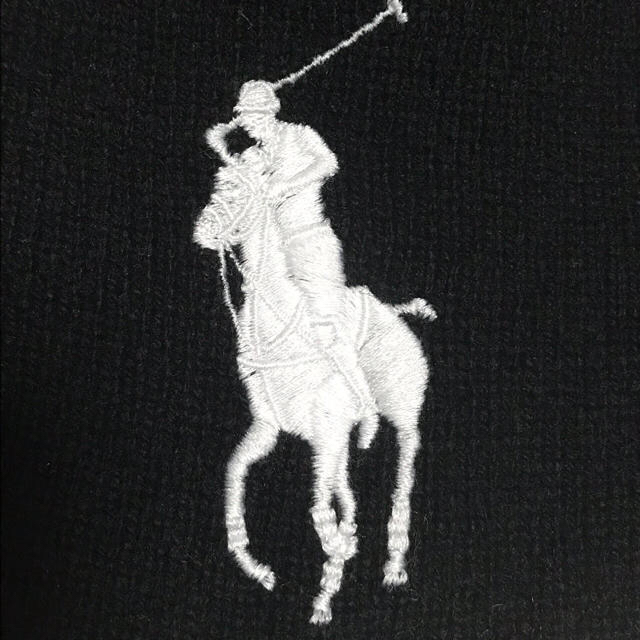 POLO RALPH LAUREN(ポロラルフローレン)のPOLO ラルフローレン ビックポロ 新品 ニット帽子 レディースの帽子(ニット帽/ビーニー)の商品写真