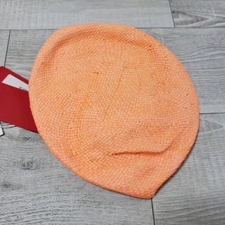 センソユニコ(Sensounico)の新品 センソユニコ ピアヌラストゥーディオペーパーハットハンチング帽子 オレンジ(ハンチング/ベレー帽)