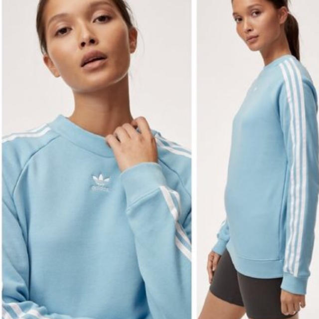 adidas(アディダス)の【レディースOT(XL)】ブルー　スウェット レディースのトップス(トレーナー/スウェット)の商品写真