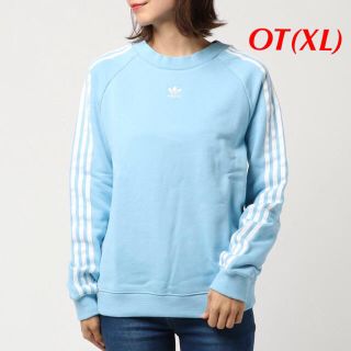 アディダス(adidas)の【レディースOT(XL)】ブルー　スウェット(トレーナー/スウェット)