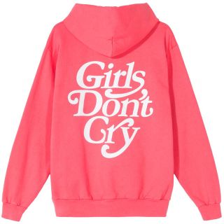 シュプリーム(Supreme)のgirls don't cry ピンク　パーカー　Lサイズ(パーカー)