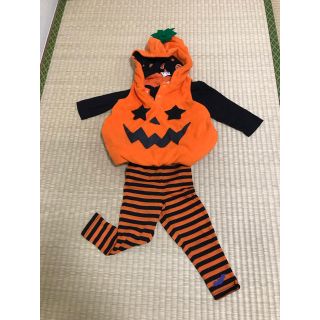 ハロウィン かぼちゃコスチューム 95㎝(衣装)