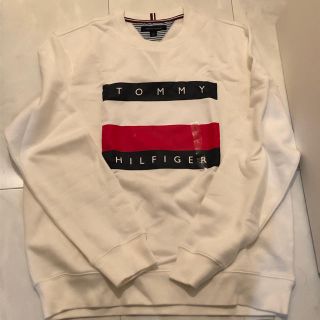 トミーヒルフィガー(TOMMY HILFIGER)の★大特価！★ トミーヒルフィガー   トレーナー　ホワイト　L(スウェット)