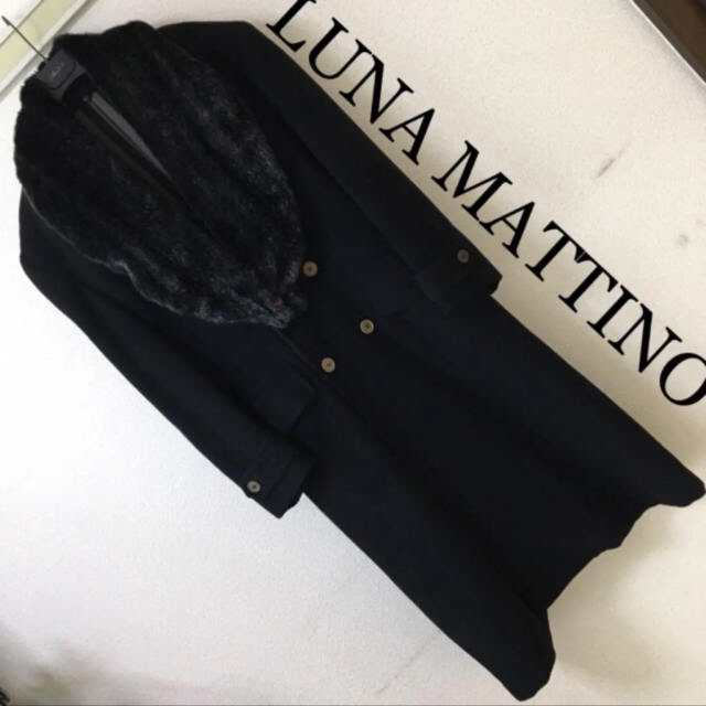 ◇LUNA MATTINO ルナマティーノ◇チェスターコート フェイクファー M ◇LUNA MATTINO ルナマティーノ◇チェスターコート フェイクファー M