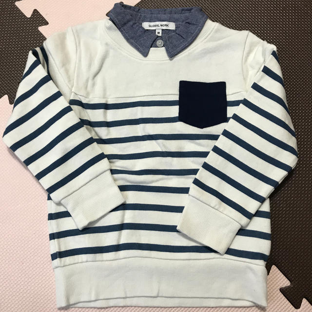 GLOBAL WORK(グローバルワーク)のGLOBAL WORK  襟付きトレーナー キッズ/ベビー/マタニティのキッズ服男の子用(90cm~)(Tシャツ/カットソー)の商品写真