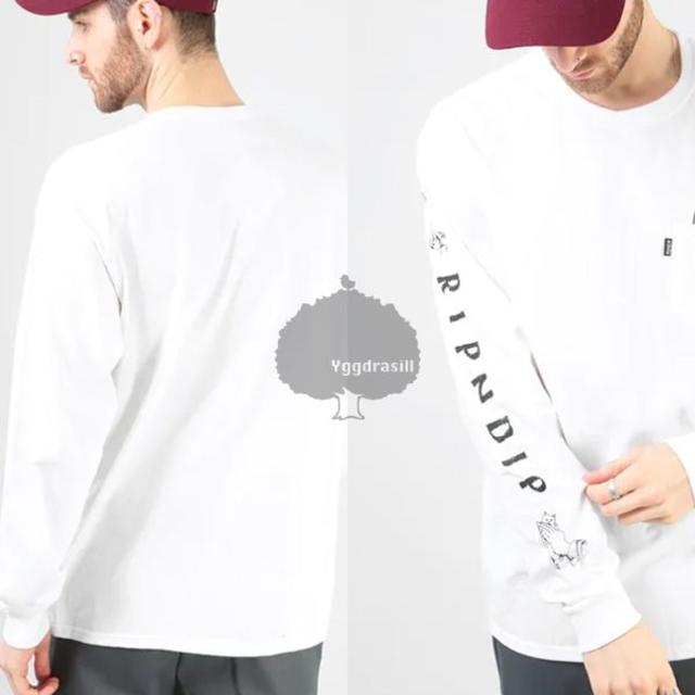 新品 本物 RIPNDIP リップンディップ 胸ポケット 長袖Tシャツ メンズのトップス(Tシャツ/カットソー(七分/長袖))の商品写真