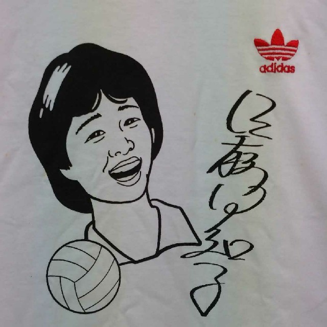 VINTAGE アディダス デサント 佐藤伊知子 Tシャツ JASPO O