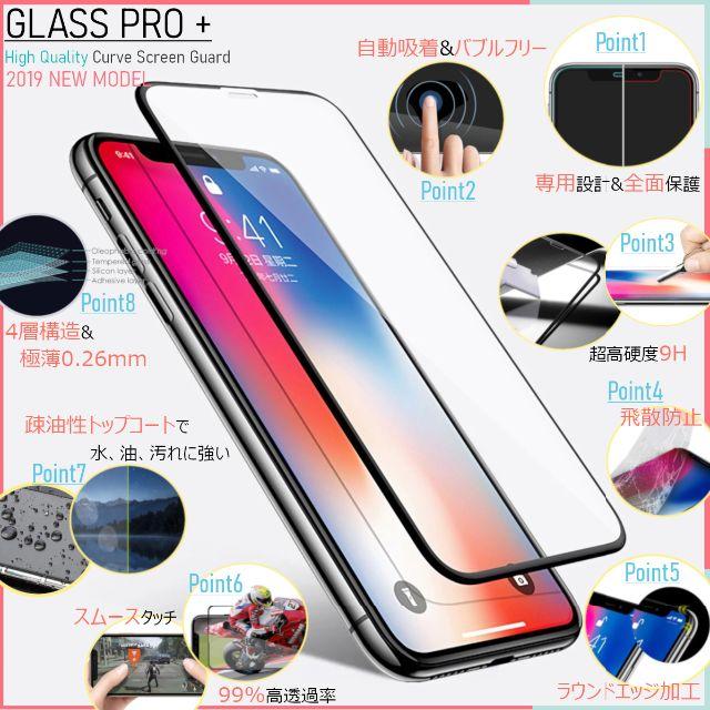 iPhone(アイフォーン)のガラスフィルム スマホ/家電/カメラのスマホアクセサリー(保護フィルム)の商品写真