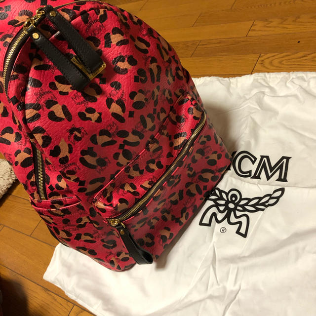 MCM レオパードバックパック袋ギャランティーカード注意事項