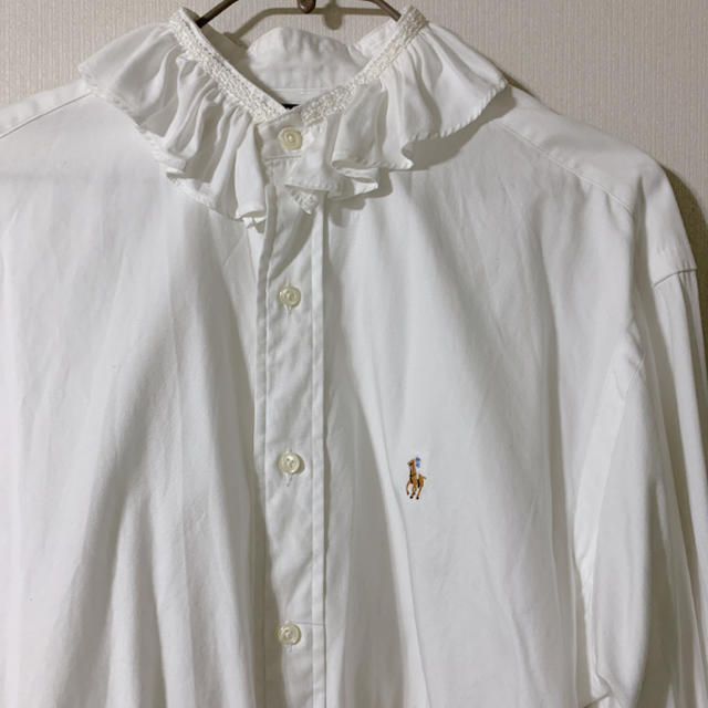 Ralph Lauren(ラルフローレン)のラルフローレン リメイクシャツ　古着　リメイク レディースのトップス(シャツ/ブラウス(長袖/七分))の商品写真