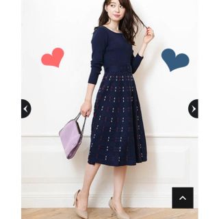 ジャスグリッティー(JUSGLITTY)の新品❤︎ジャスグリッティー❤︎配色ストライプニットワンピース(ひざ丈ワンピース)