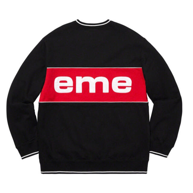 Supreme(シュプリーム)のSupreme Piping Crewneck シュプリーム Lサイズ ブラック メンズのトップス(スウェット)の商品写真