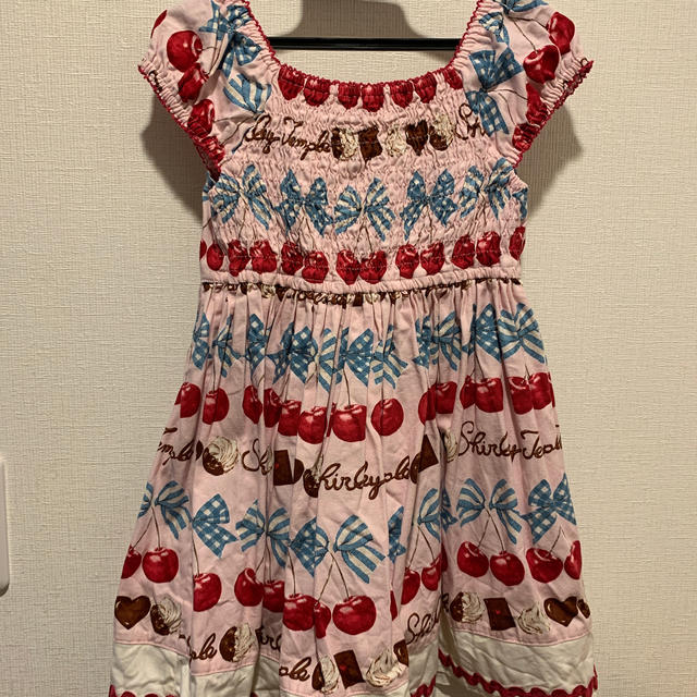 Shirley Temple(シャーリーテンプル)のチェリーチョコop 110 ピンク キッズ/ベビー/マタニティのキッズ服女の子用(90cm~)(ワンピース)の商品写真