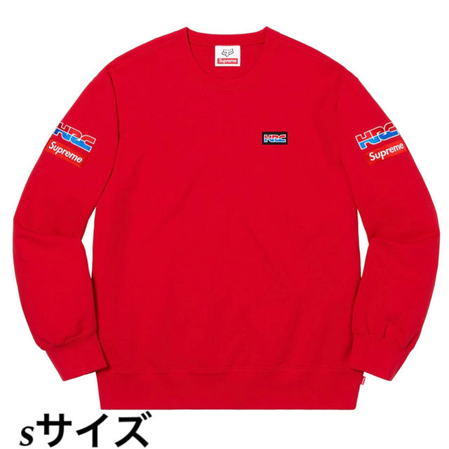 19AW Supreme Honda Fox Racing Crewneck 赤