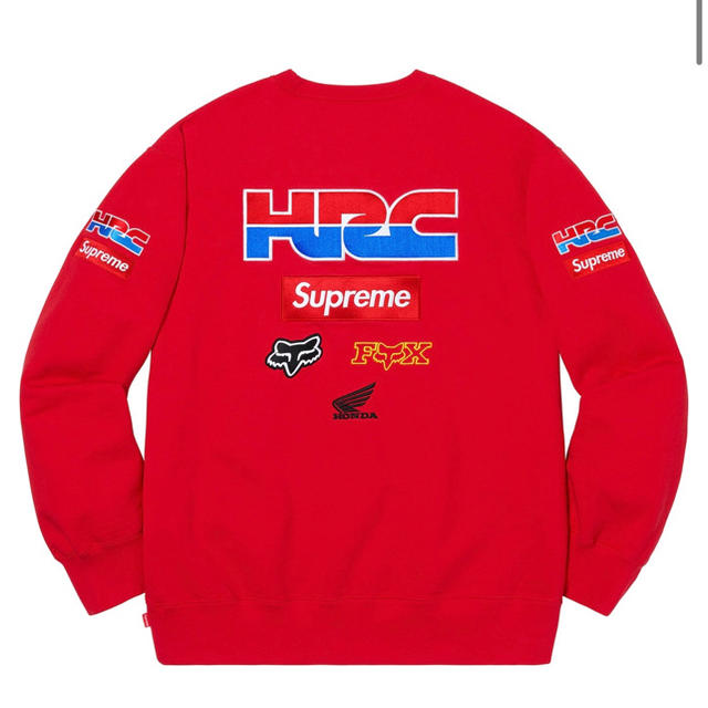 Supreme(シュプリーム)の19AW Supreme Honda Fox Racing Crewneck 赤 メンズのトップス(スウェット)の商品写真