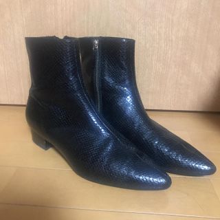 ザラ(ZARA)のZARA＊パイソン柄型押しショートブーツ(ブーツ)