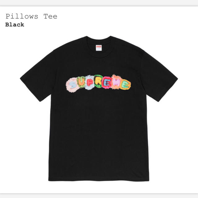 Supreme 19fw Pillows Tee Black Sサイズ